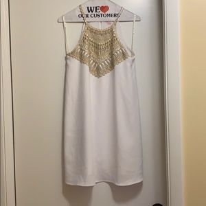 White and gold Lilly Pulitzer dress